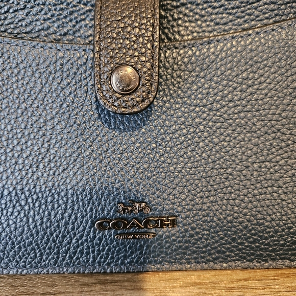 Coach Blue Leather Crossbody Wallet - Picture 6 of 11